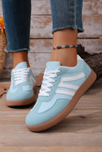 Load image into Gallery viewer, Faux Suede PU Leather Color Block Patchwork Lace-up Shoes