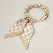 Load image into Gallery viewer, Patterned Fabric Scarf Chain Phone Holder Bracelet Wristlet Strap