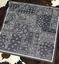 Load image into Gallery viewer, CHARCOAL Paisley Creek Wild Rag