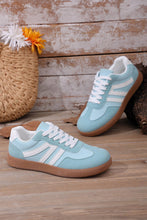 Load image into Gallery viewer, Faux Suede PU Leather Color Block Patchwork Lace-up Shoes
