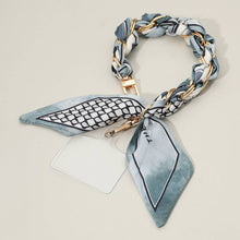 Load image into Gallery viewer, Patterned Fabric Scarf Chain Phone Holder Bracelet Wristlet Strap