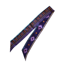 Load image into Gallery viewer, Midnight Violet Aztec Lil Twilly Scarf 33" | Wrist Scarf