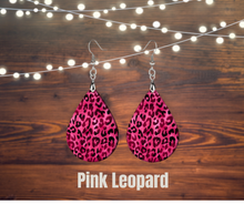 Load image into Gallery viewer, Earrings, Wood teardrops