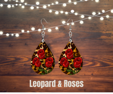 Load image into Gallery viewer, Earrings, Wood teardrops