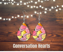 Load image into Gallery viewer, Earrings, Wood teardrops