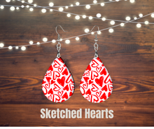 Load image into Gallery viewer, Earrings, Wood teardrops