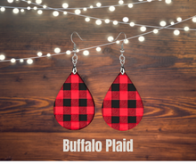 Load image into Gallery viewer, Earrings, Wood teardrops