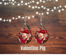 Load image into Gallery viewer, Earrings, Wood teardrops