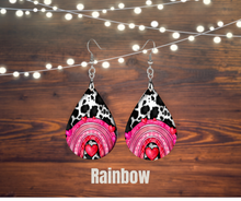 Load image into Gallery viewer, Earrings, Wood teardrops