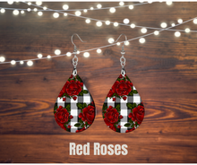 Load image into Gallery viewer, Earrings, Wood teardrops