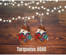 Load image into Gallery viewer, Earrings, Wood teardrops