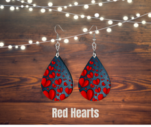 Load image into Gallery viewer, Earrings, Wood teardrops