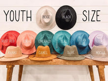 Load image into Gallery viewer, Youth Size Vegan Suede Hat Blank
