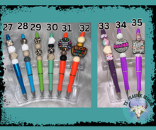 Load image into Gallery viewer, Pens with silicone bead designs Part 1
