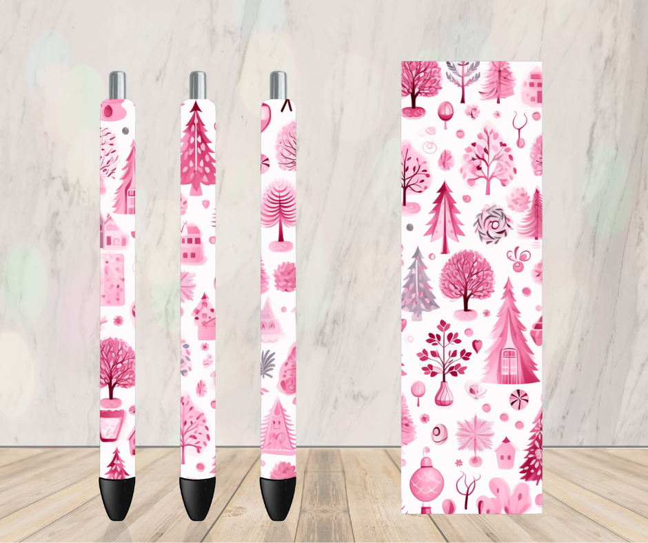 Pink Christmas Pens