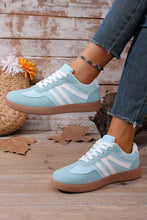 Load image into Gallery viewer, Faux Suede PU Leather Color Block Patchwork Lace-up Shoes
