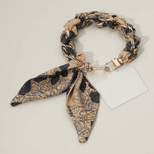 Load image into Gallery viewer, Patterned Fabric Scarf Chain Phone Holder Bracelet Wristlet Strap
