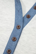 Load image into Gallery viewer, Western Denim Patchwork Shirt Collar Half Button Top (S-XL)
