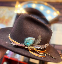 Load image into Gallery viewer, Turquoise Color Jasper Stone Soldered Hat Pin Hat Bar
