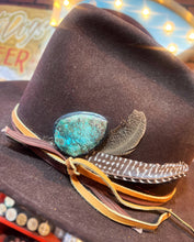 Load image into Gallery viewer, Turquoise Color Jasper Stone Soldered Hat Pin Hat Bar
