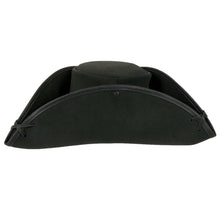 Load image into Gallery viewer, Genuine Leather Tricorn Pirate Hat - Style Blackbeard
