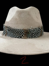 Load image into Gallery viewer, Feather hat band with strap
