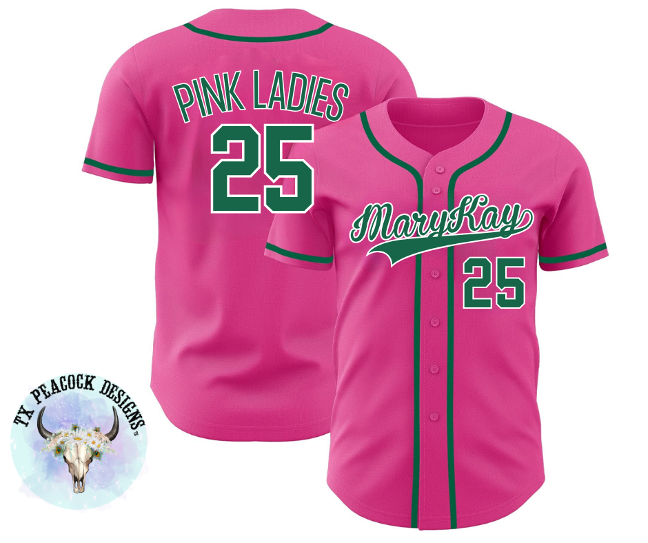 Custom Baseball Jerseys - Ashleigh F (Pink Ladies)