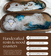 Load image into Gallery viewer, Handcrafted Resin &amp; Wood Trays or Coaters
