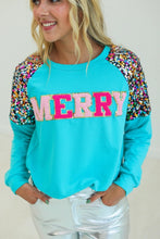 Load image into Gallery viewer, Pre-Order &quot;Merry&quot; Turquoise Sweatshirt
