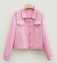 Load image into Gallery viewer, Denim Pearl Jackets
