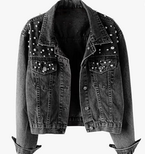 Load image into Gallery viewer, Denim Pearl Jackets
