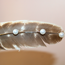 Load image into Gallery viewer, Handmade Pearl Studded Premium Turkey Feather
