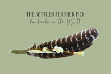 Load image into Gallery viewer, The Settler Feather Hat Pick | Western Prairie Hat Accessory
