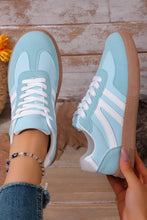 Load image into Gallery viewer, Faux Suede PU Leather Color Block Patchwork Lace-up Shoes
