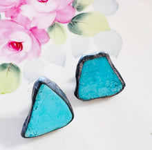Load image into Gallery viewer, Turquoise Color Soldered Hat Pin  small Hat Bar Western

