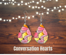 Load image into Gallery viewer, Earrings, Wood teardrops
