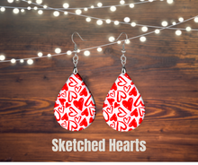 Load image into Gallery viewer, Earrings, Wood teardrops
