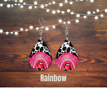 Load image into Gallery viewer, Earrings, Wood teardrops
